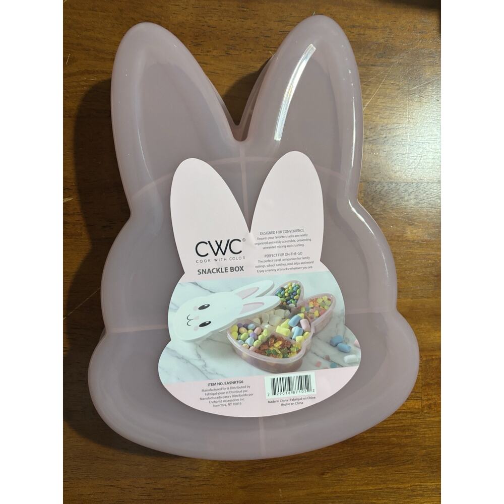 Cook With Color Bunny Snack Box Food Storage Container Pink - Picture 3 of 10